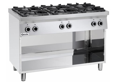  Bartscher Gas stove with open base | 6 burners 