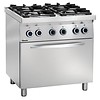 Bartscher Steel Gas Stove with Electric Oven | 4 Burners