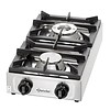 Bartscher Plaque de cuisson à gaz en acier inoxydable 9 kW | 2 brûleurs
