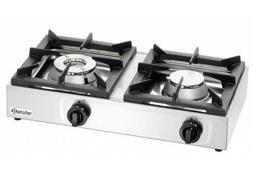  Bartscher Table de cuisson au gaz propane en acier inoxydable 11 kW | 2 brûleurs 