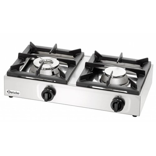  Bartscher Stainless Steel Propane Gas Fire Table 11kW | 2 Burners 