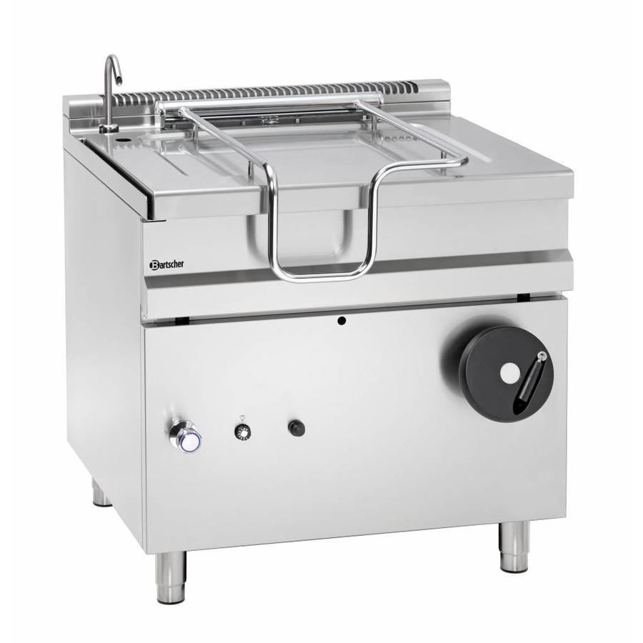 Gas tilting frying pan | 80 liters | W 900 x D 900 x H 900 mm