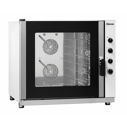  Bartscher Stainless steel convection oven with moisture injection - 84x92x105cm 