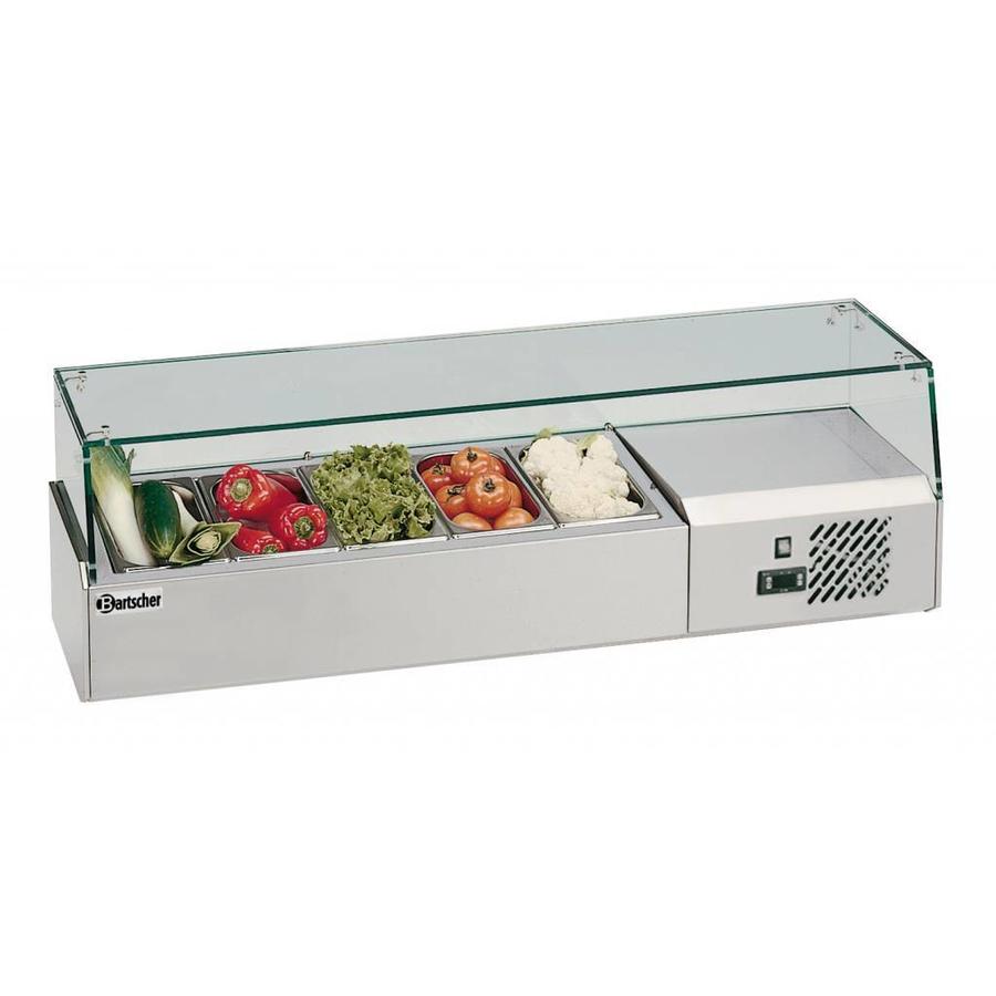 Vitrine réfrigérée 5 x 1/4 GN, 150 mm