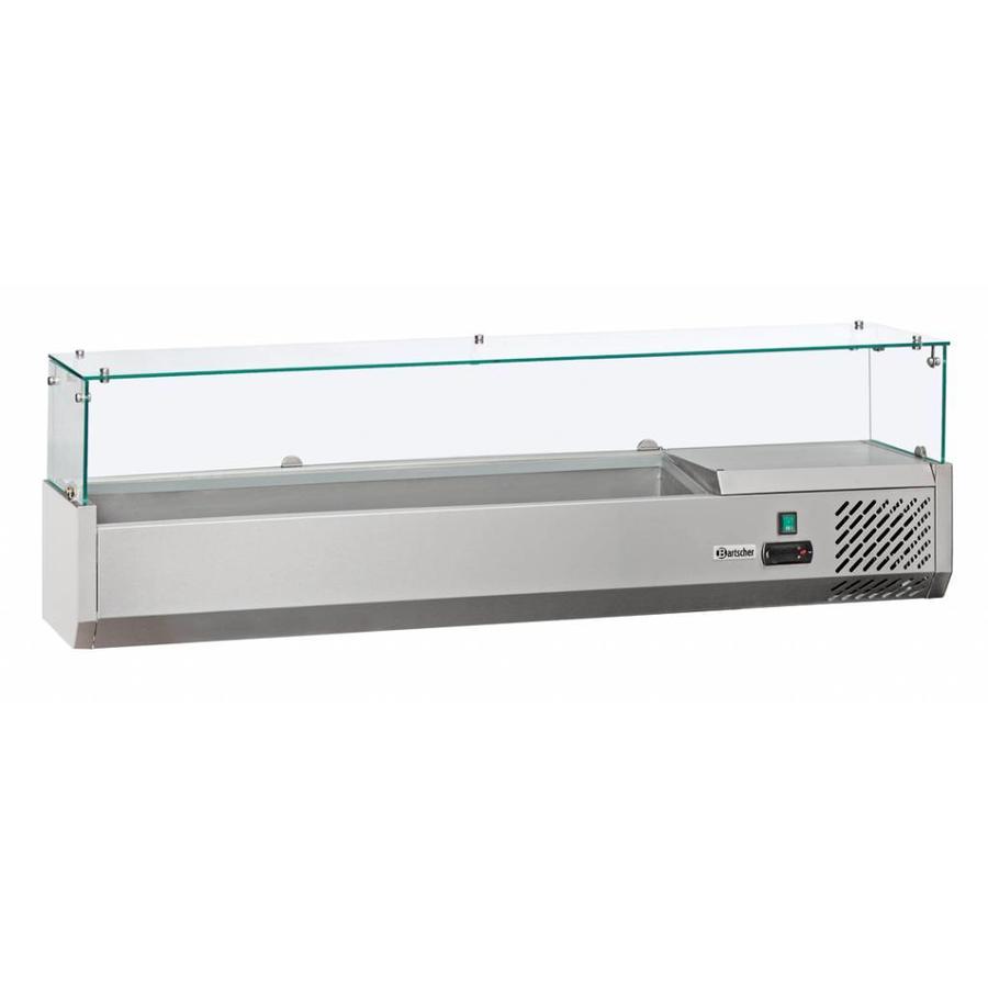 Refrigerated display case 6 x 1/4 GN, 150 mm deep