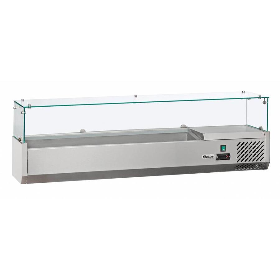 Vitrine réfrigérée 6 x 1/4 GN, profondeur 150 mm