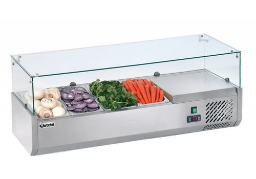  Bartscher Vitrine réfrigérée 4 x 1/3 GN - hauteur 150 mm 