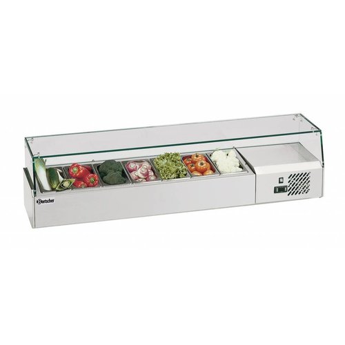  Bartscher Vitrine réfrigérée 7 x 1/4 GN, 150 mm 