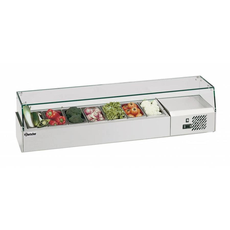 Refrigerated display case 7 x 1/4 GN, 150 mm