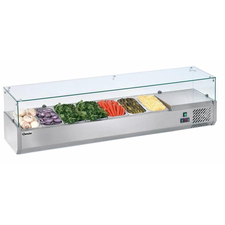 Vitrine réfrigérée 7 x 1/3 GN, 150 mm
