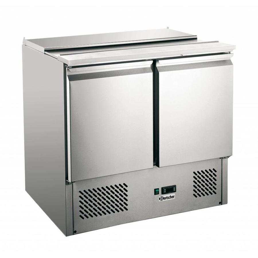 Saladette with forced cooling