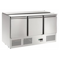 Saladette à refroidissement forcé avec 3 portes