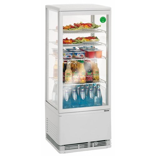  Bartscher Small Refrigerated Showcase White - 98 Liter - BEST SELLING! 