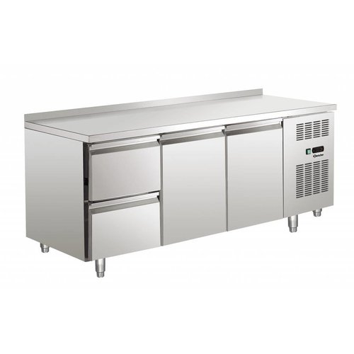 Bartscher Refrigerated workbench stainless steel with water barrier | 179x70x85cm 