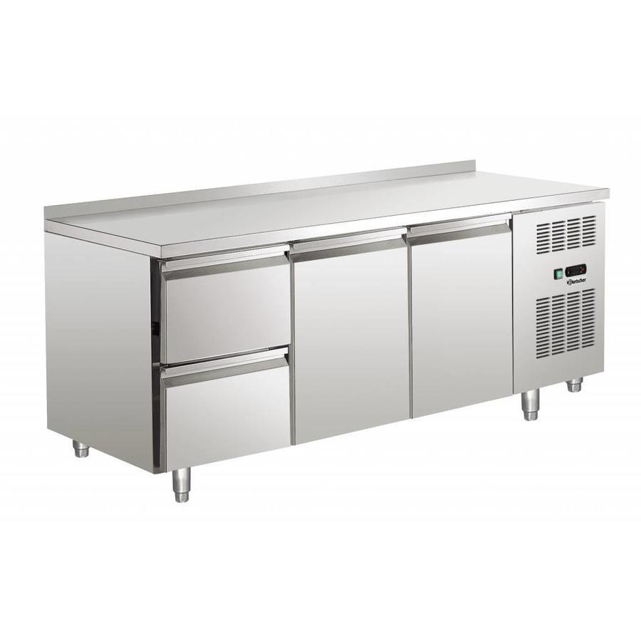 Refrigerated workbench Stainless steel with water barrier | 179x70x85cm