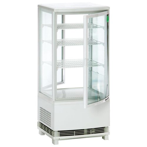  Bartscher Präsentationskühlvitrine Weiß - 87 Liter 