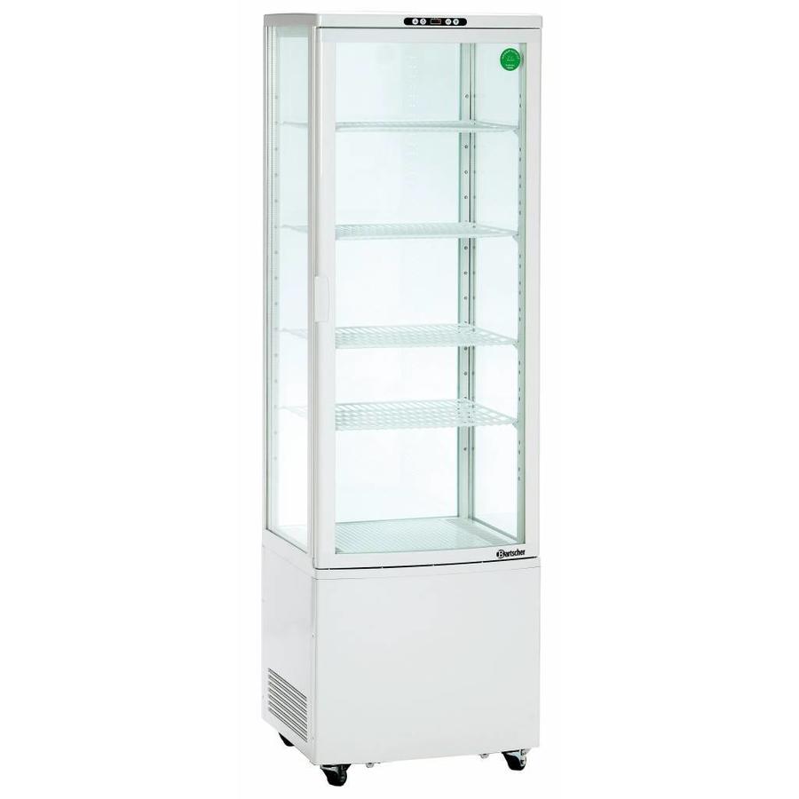 White Refrigerated display case with wheels - 237 Liter