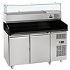 Bartscher Pizza cooling workbench with top-mounted refrigerated display case
