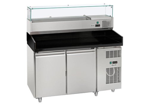  Bartscher Pizza cooling workbench with top-mounted refrigerated display case 