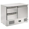 Etabli réfrigéré inox 2 tiroirs 1 porte | 105 x 69 x 87,5 cm
