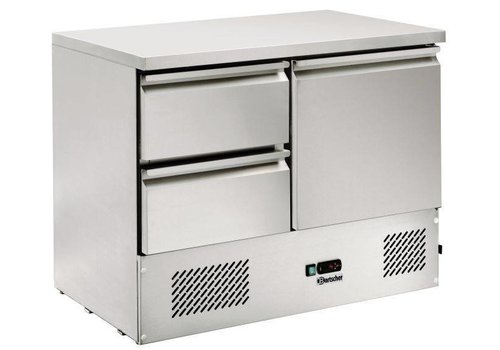  Bartscher Refrigerated workbench stainless steel 2 drawers 1 door | 105 x 69 x 87.5 cm 