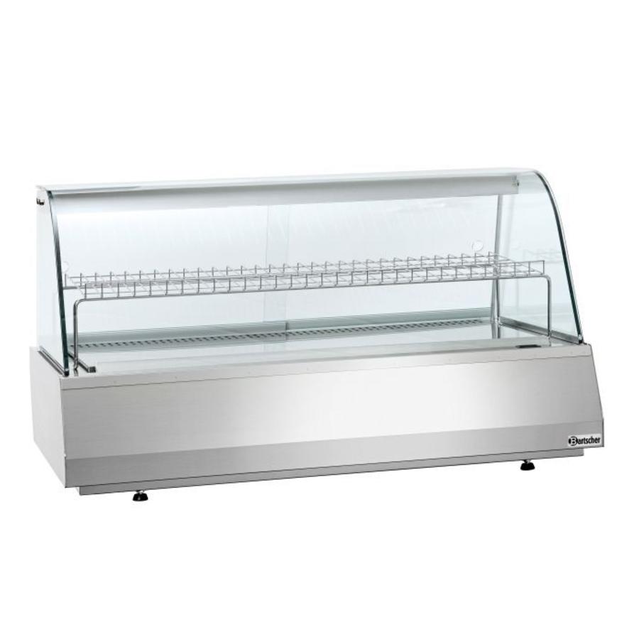 Glass refrigerated display case with sliding doors - 3/1 GN