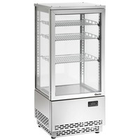 Stainless steel refrigerated display case 78 liters