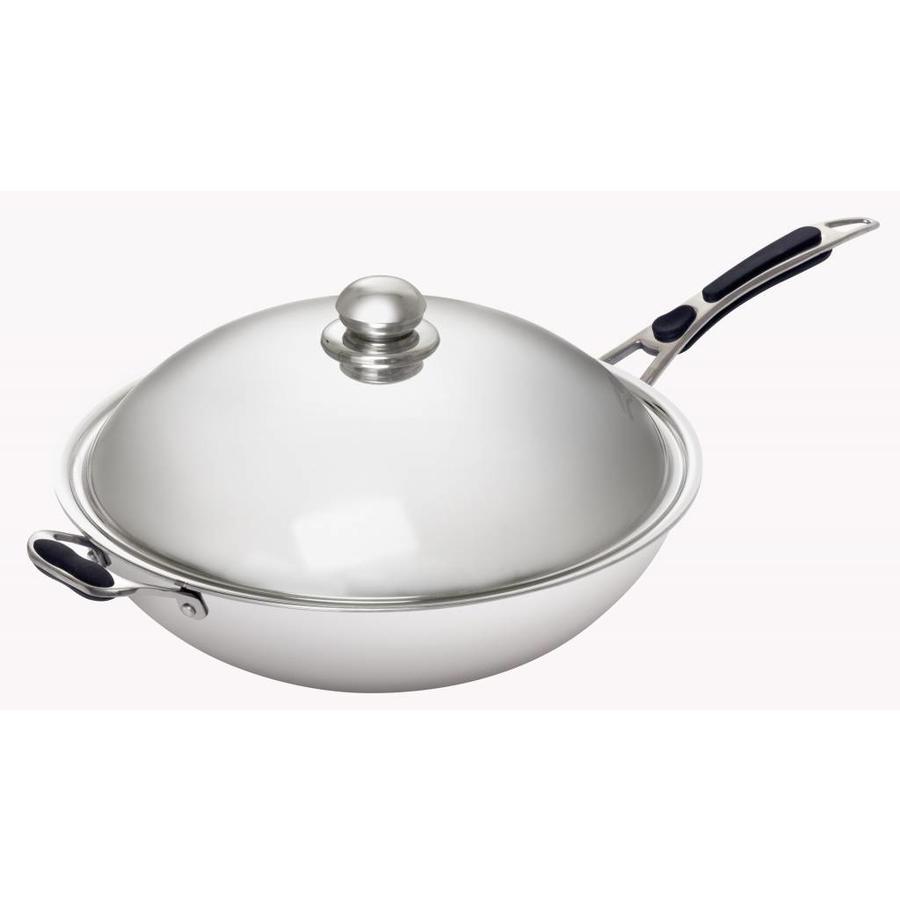 Horeca Wok Pan Round Bottom + Lid | 36cmØ