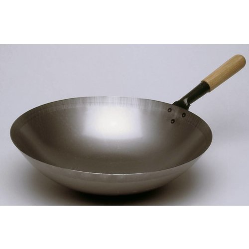  Bartscher Poêle wok en acier à fond rond | 36 cm Ø 
