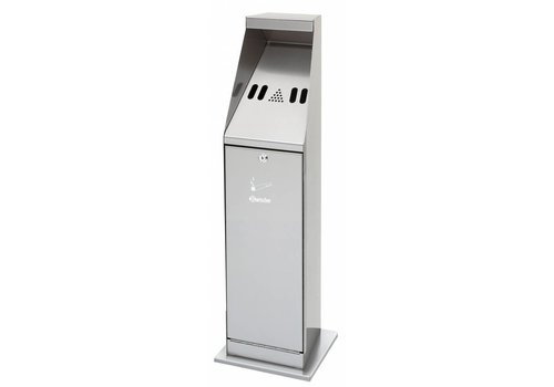  HorecaTraders Cendrier sur pied boîtier en acier | 24(L)x24(P)x87(h) cm 