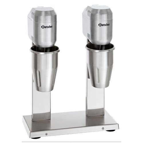  Bartscher Milkshaker double / Mixeur à double axe - 2 x 1 litre 