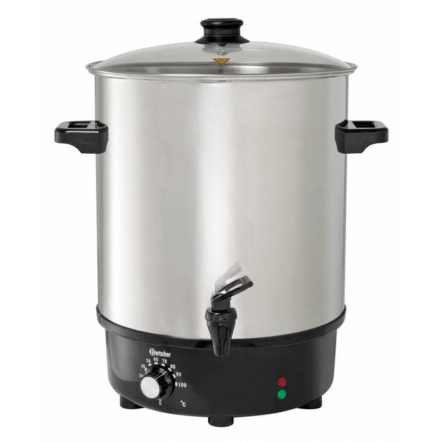 Distributeur d'eau chaude 30 litres en acier inoxydable