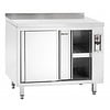 Bartscher Stainless steel warming cabinet with sliding doors and intermediate shelf | W 1600 mm