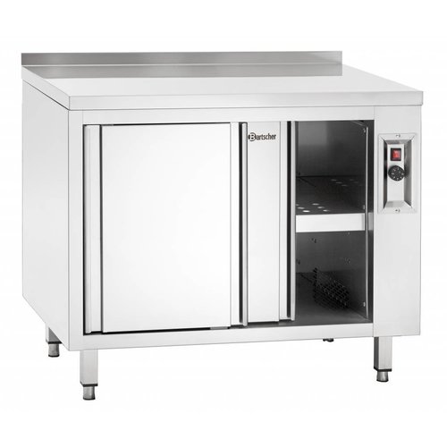  Bartscher Stainless Steel Warm Cabinet with Sliding Doors and Intermediate Shelf | W 1800mm 