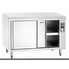 Stainless Steel Warm Cabinet with Sliding Doors and Intermediate Shelf | W 1800mm