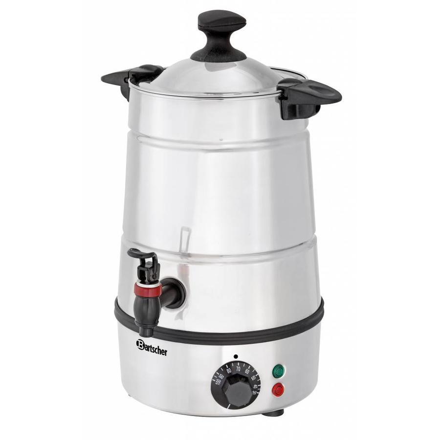 Distributeur d'eau chaude en acier inoxydable avec robinet 5 litres