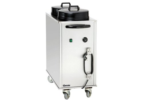  Bartscher Chariot à assiettes en acier inoxydable | Chauffé électriquement 
