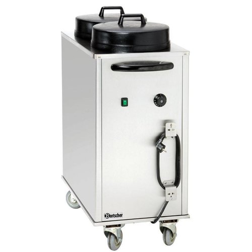  Bartscher Chariot à assiettes en acier inoxydable | Chauffé électriquement 