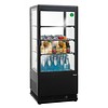 Bartscher Black display case with lighting - 78 liters