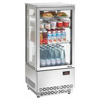 Stainless steel refrigerated display case 78 liters