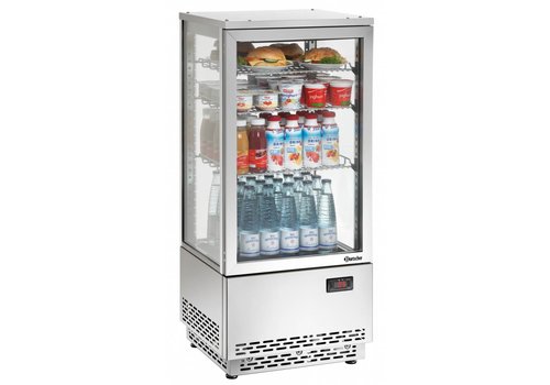  Bartscher Stainless steel refrigerated display case 78 liters 