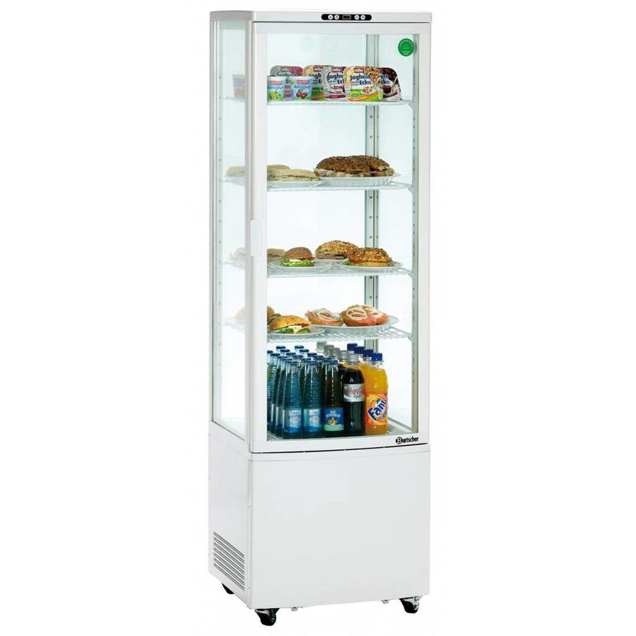 Vitrine réfrigérée blanche à roulettes - 237 litres