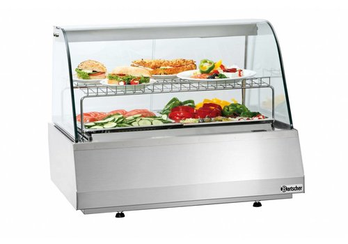  Bartscher Refrigerated sandwich display case - 110 Liter - Curved glass 