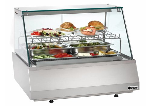  Bartscher Glass refrigerated display case 2/1 GN 