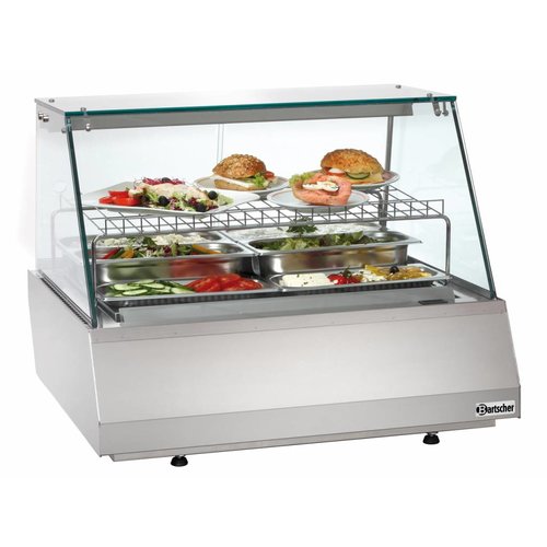  Bartscher Glass refrigerated display case 2/1 GN 