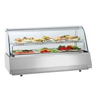 Glass refrigerated display case with sliding doors - 3/1 GN