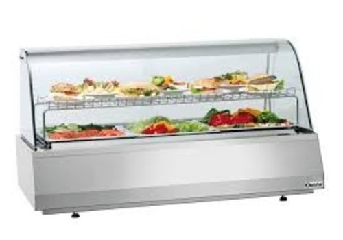  Bartscher Glass refrigerated display case with sliding doors - 3/1 GN 