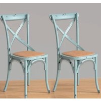 Wooden Chair Blue Wash | 2 pieces