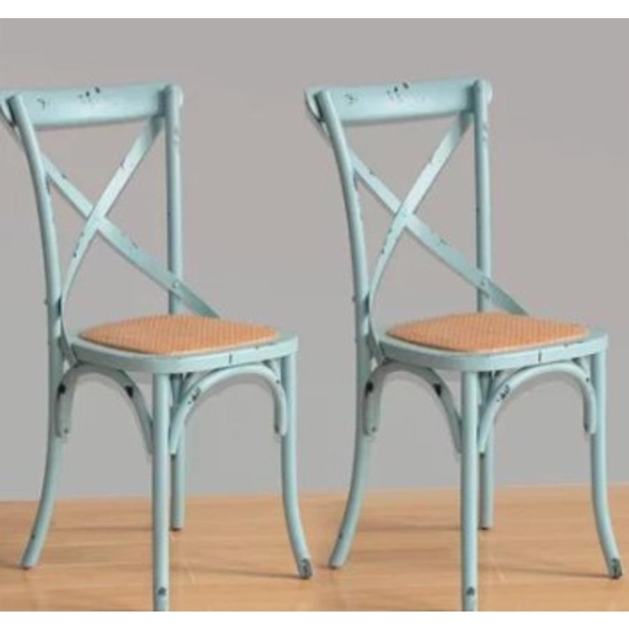 Wooden Chair Blue Wash | 2 pieces