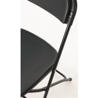 Party Folding Chairs Black | 10 pieces